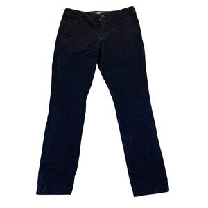 Aero Womwn's Chino Pants Size 31/32 Skinny Black Flat Front Casual Business Cott
